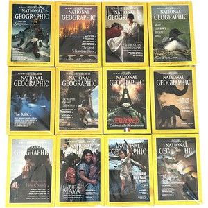 National Geographic Magazine -1989 Full Year (Lot of 12)